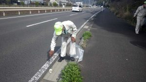 道路清掃　佐々道路周辺（2022年4月6日）