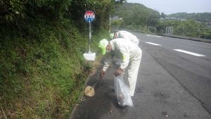 道路清掃　西海道路周辺（2022年4月27日）