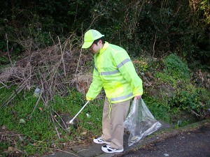道路清掃　西海市（2017年1月21日）