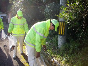 道路清掃　西海市（2017年1月21日）