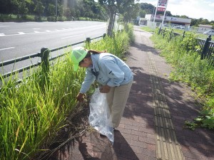 道路清掃　真申駅周辺（2017年９月２日）
