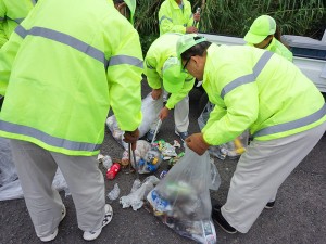 道路清掃　西海市（2017年10月21日）