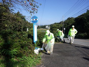 道路清掃　大村市（2017年10月25日）