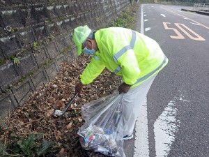 道路清掃　西海市周辺（2021年1月28日）