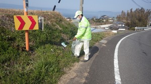 道路清掃　大村市周辺（2021年2月25日）