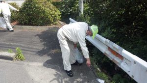 道路清掃　松浦道路周辺（2022年6月9日）