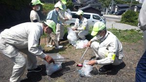 道路清掃　松浦道路周辺（2022年6月9日）